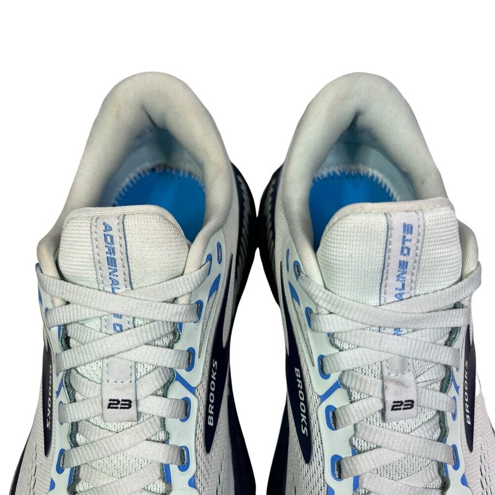 Brooks Womens Adrenaline GTS 23 Blue Mint Green Running Shoes Sneakers 10 D WIDE - Picture 6 of 9